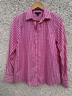 Lands End Gingham Collared Shirt